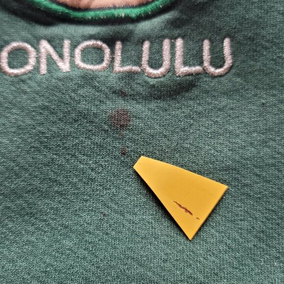 Hard Rock Cafe Honolulu Green Sweatshirt X-Large Save The Planet Made In USA - Picture 8 of 13